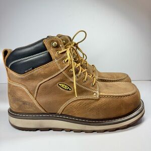 NIB Keen Men's Cincinnati 6" Waterproof Carbon Toe Brown Leather Boots Size 15EE